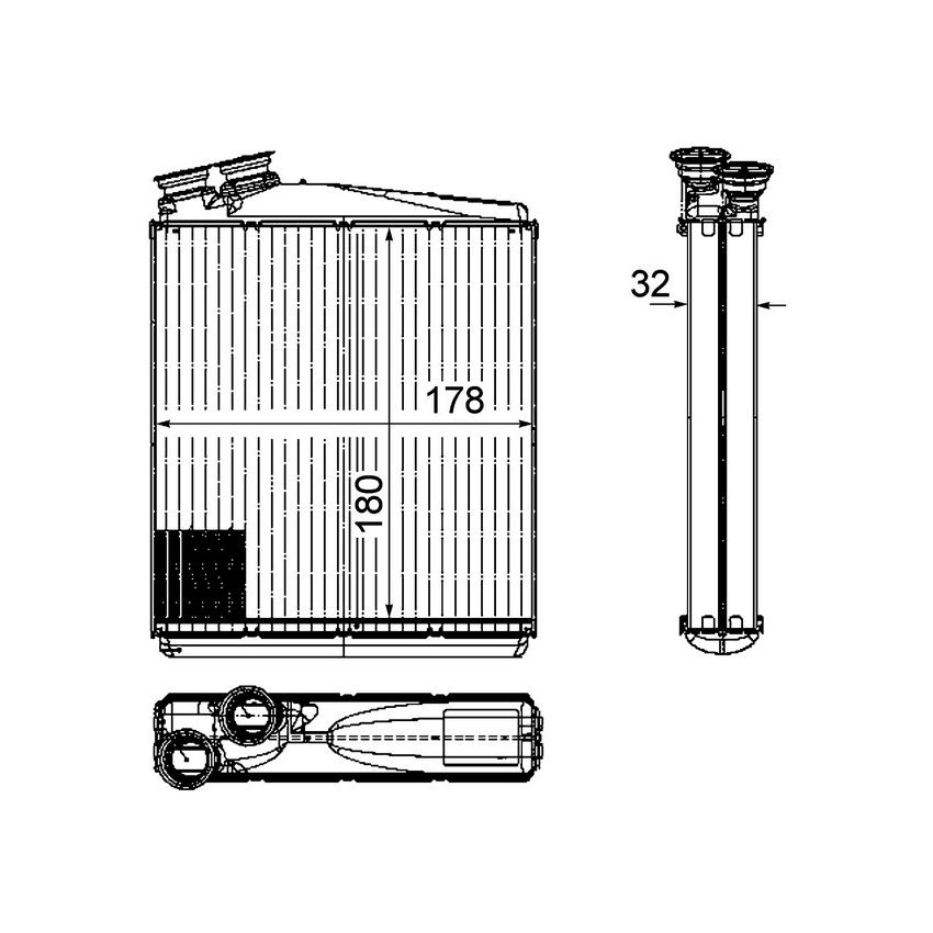BEHR AH 192 000P HVAC Heater Core