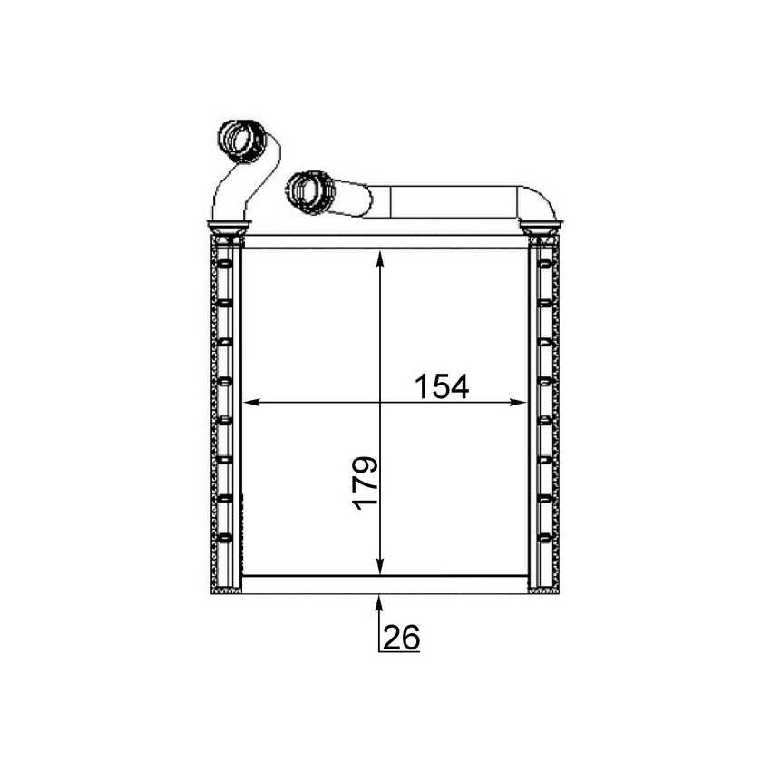 BEHR AH 223 000S HVAC Heater Core