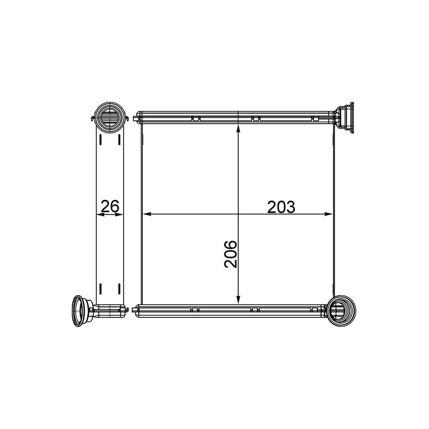 BEHR AH 256 000S HVAC Heater Core