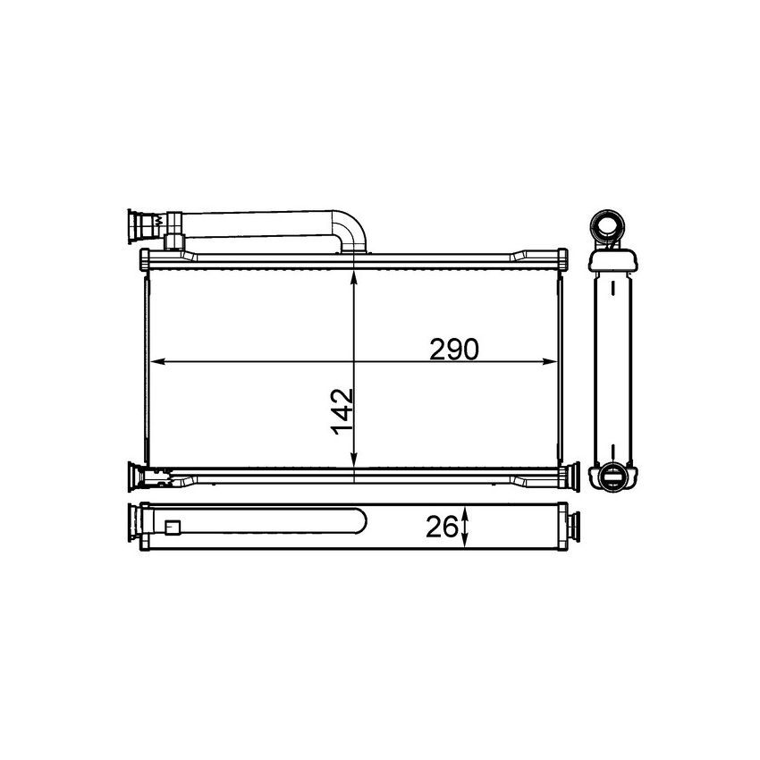 BEHR AH 261 000S HVAC Heater Core