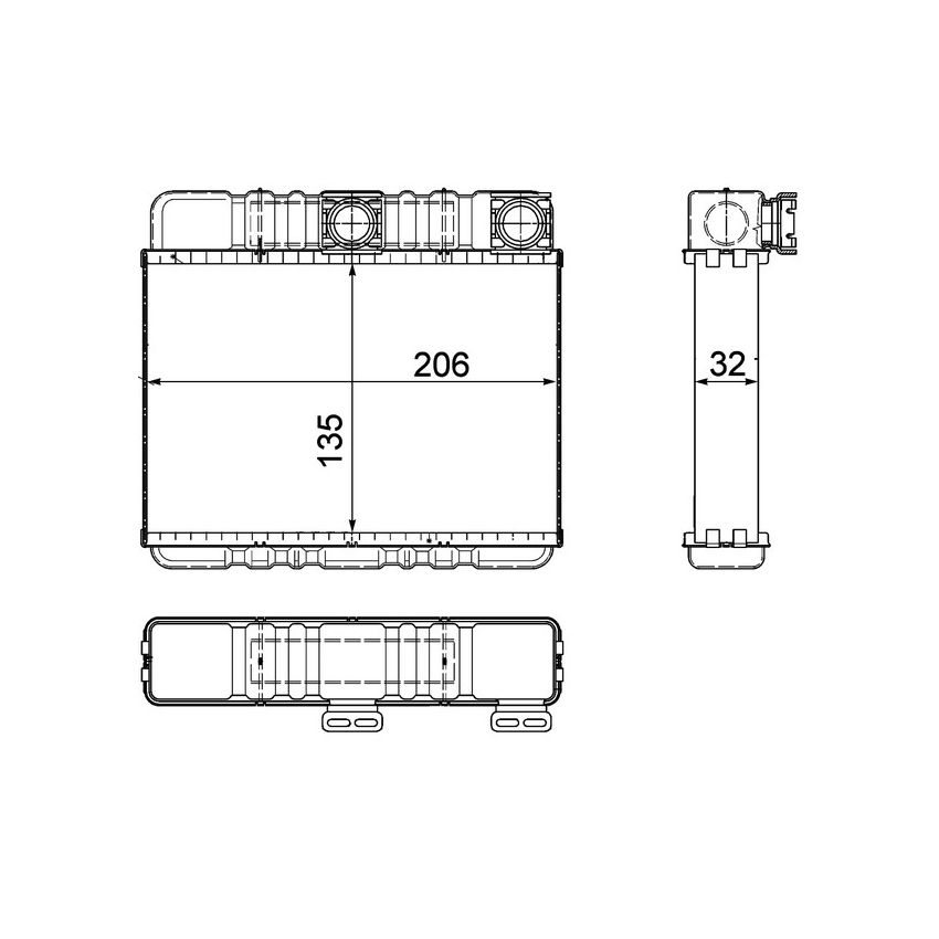 BEHR AH 87 000P HVAC Heater Core