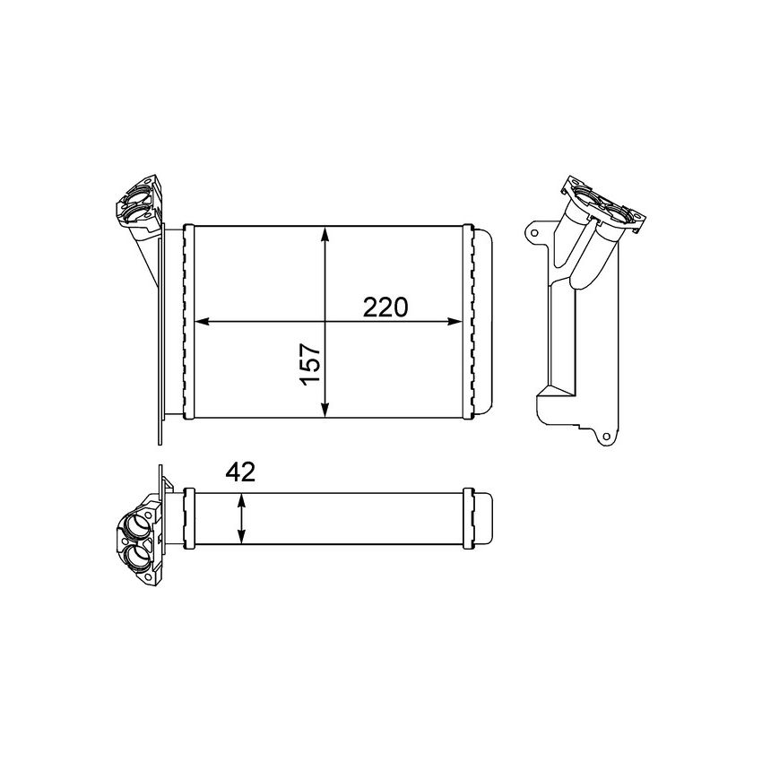 BEHR AH 95 000S HVAC Heater Core