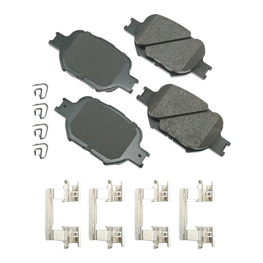 Akebono ACT817B Akebono ProACT Ultra Premium Ceramic Disc Brake Pad Kit