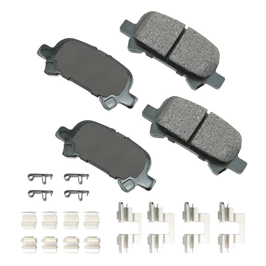 Akebono ACT828A Akebono ProACT Ultra Premium Ceramic Disc Brake Pad Kit