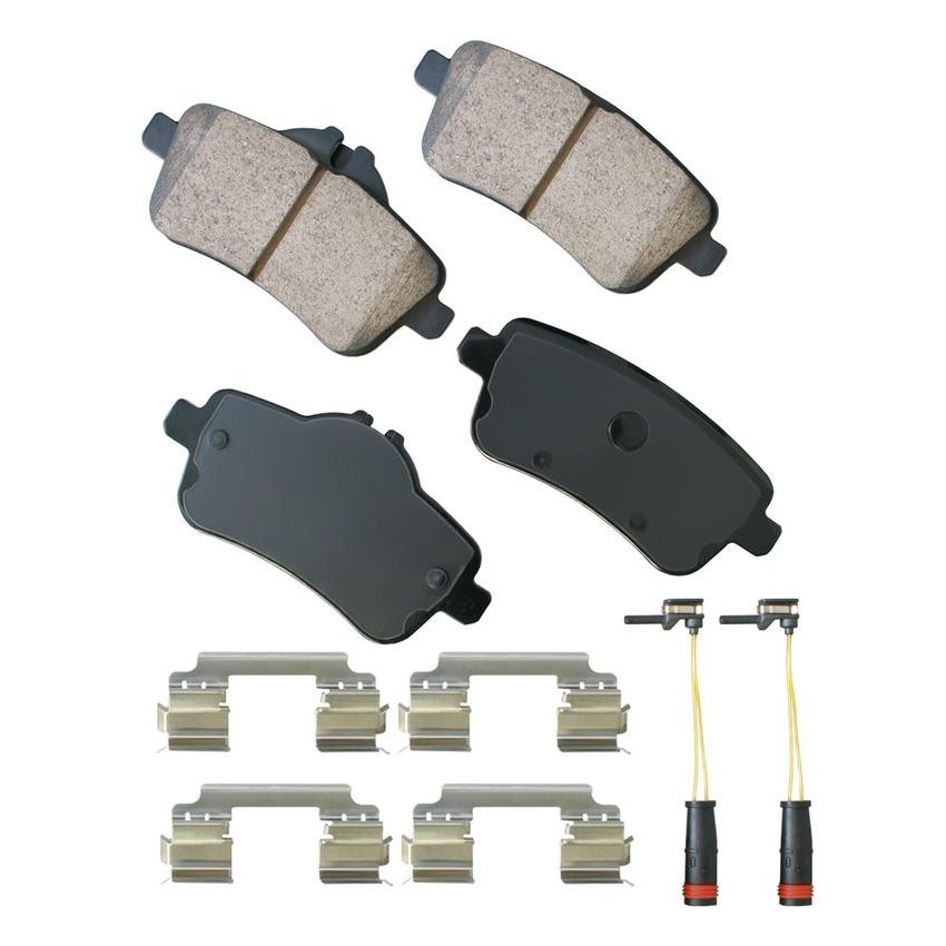 Akebono EUR1630 Akebono EURO Ultra Premium Ceramic Disc Brake Pad Kit