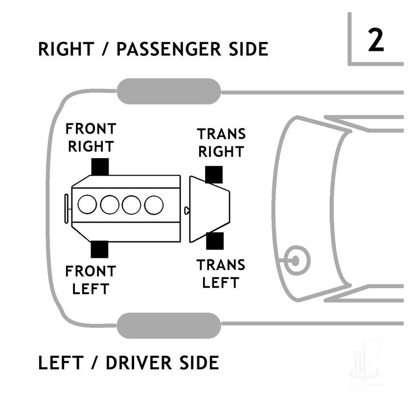 ANCHOR MOUNTS 2010 ENGINE MNT FRONT LEFT LOWER,FRONT RIGHT LOWER