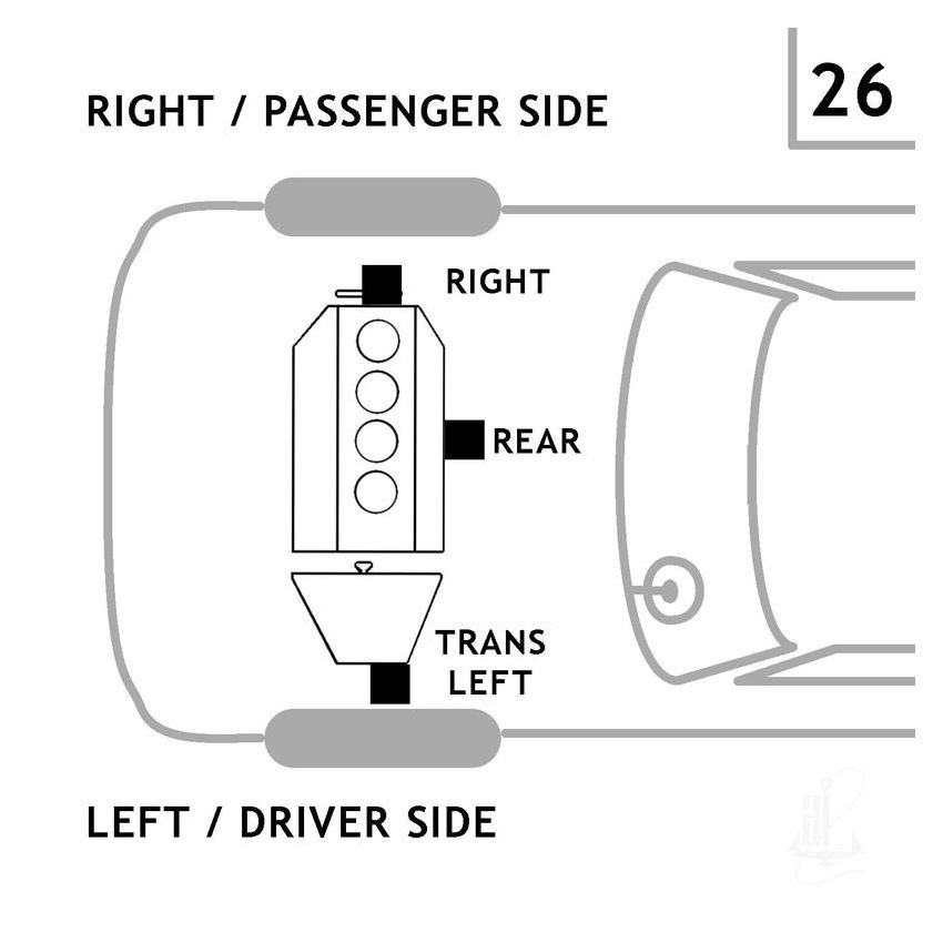 ANCHOR MOUNTS 2875 TRANSMISSION MNT REAR LEFT,FRONT LEFT,REAR