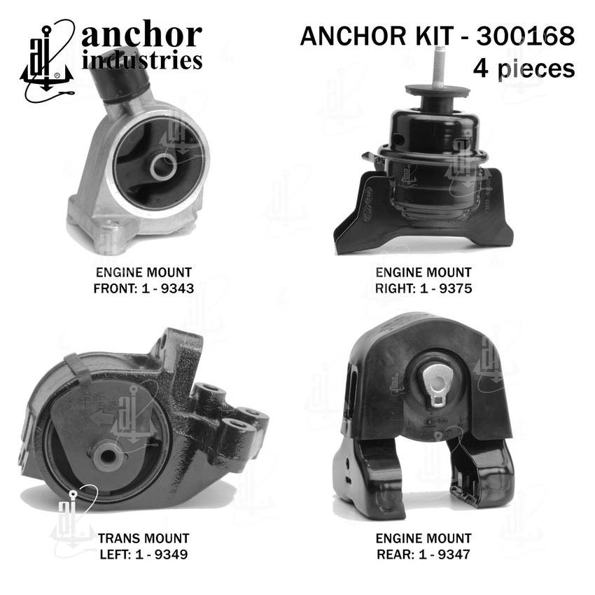 ANCHOR MOUNTS 300168 ENGINE MNT KIT