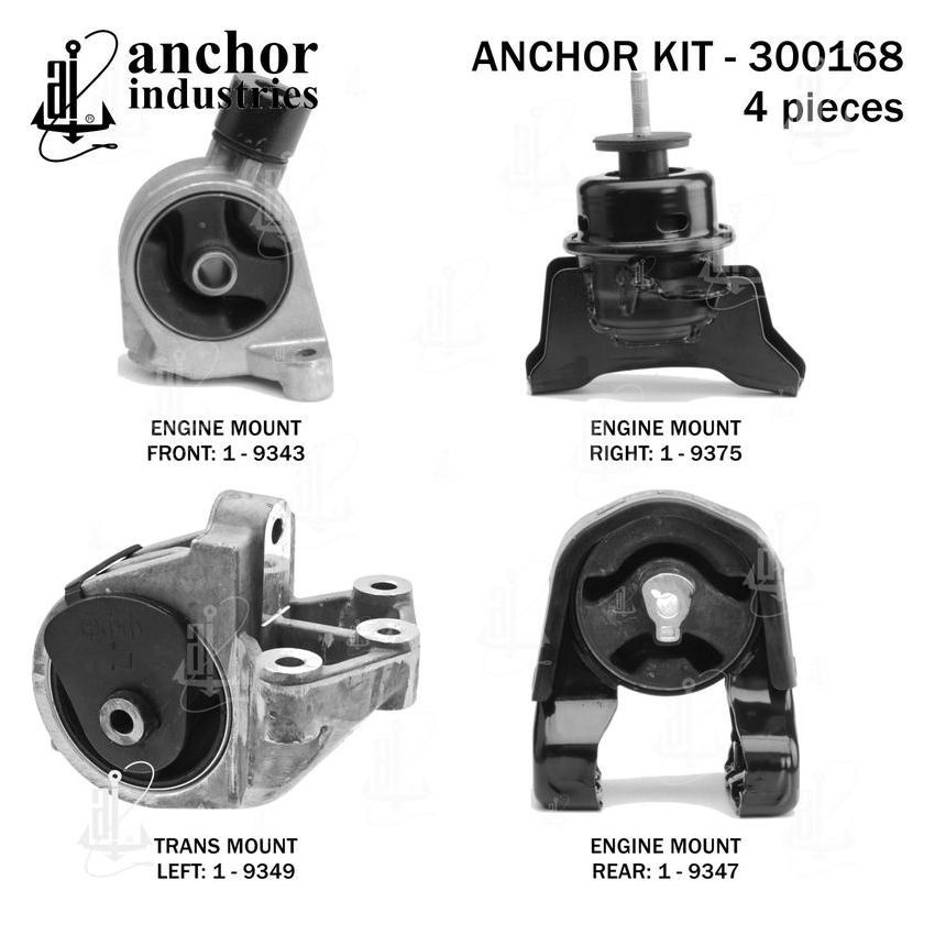 ANCHOR MOUNTS 300168 ENGINE MNT KIT
