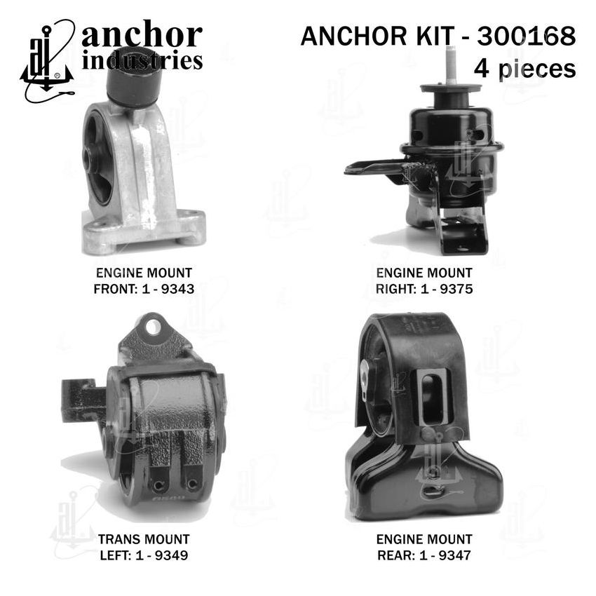 ANCHOR MOUNTS 300168 ENGINE MNT KIT