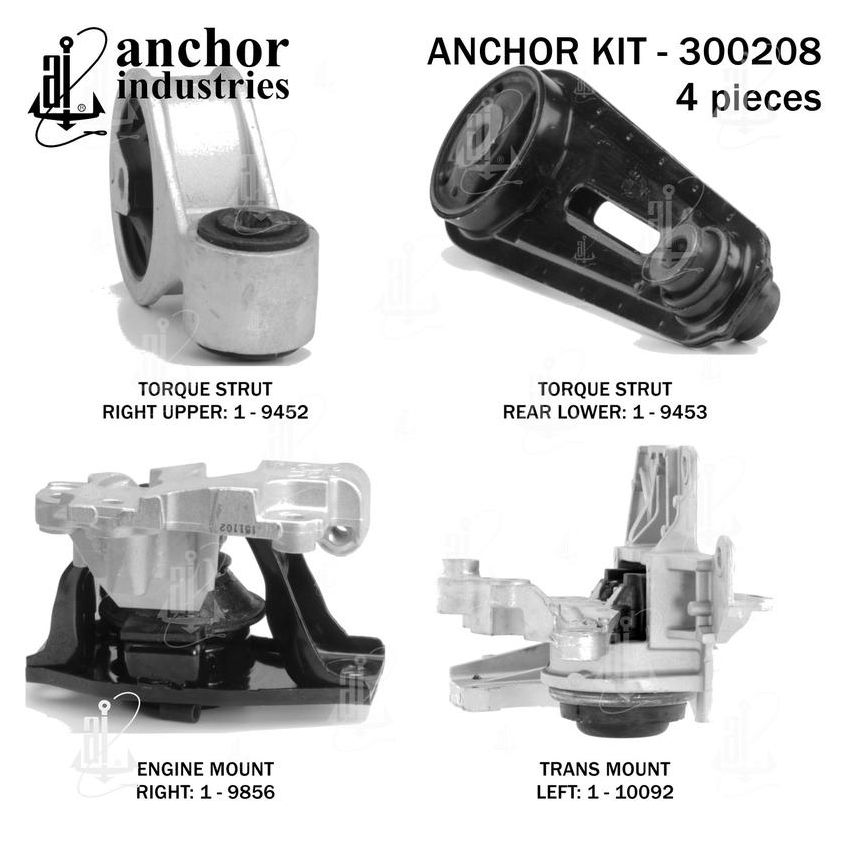 ANCHOR MOUNTS 300208 ENGINE MNT KIT