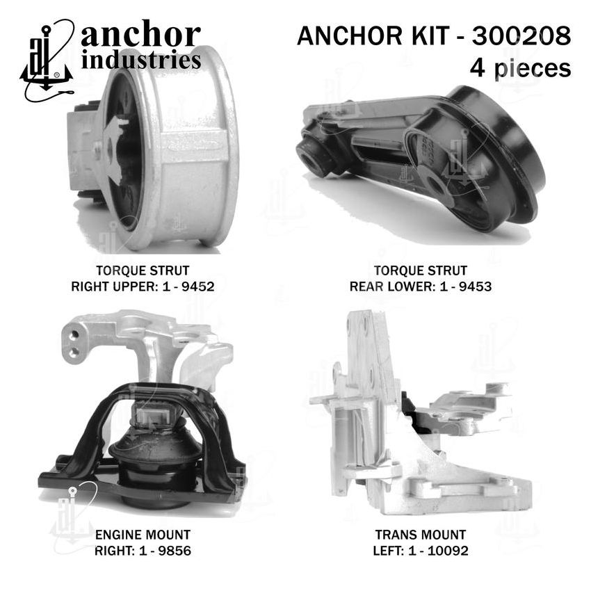 ANCHOR MOUNTS 300208 ENGINE MNT KIT