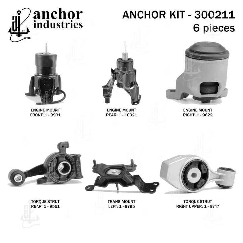 ANCHOR MOUNTS 300211 ENGINE MNT KIT