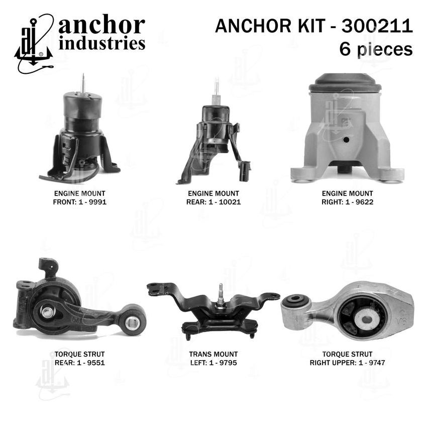 ANCHOR MOUNTS 300211 ENGINE MNT KIT