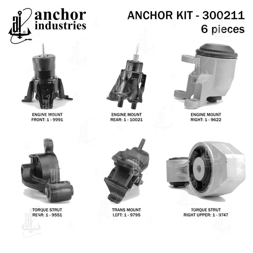ANCHOR MOUNTS 300211 ENGINE MNT KIT