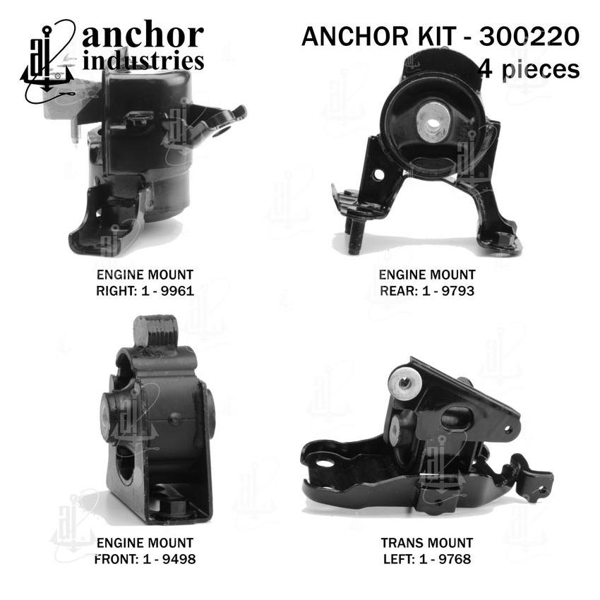 ANCHOR MOUNTS 300220 ENGINE MNT KIT