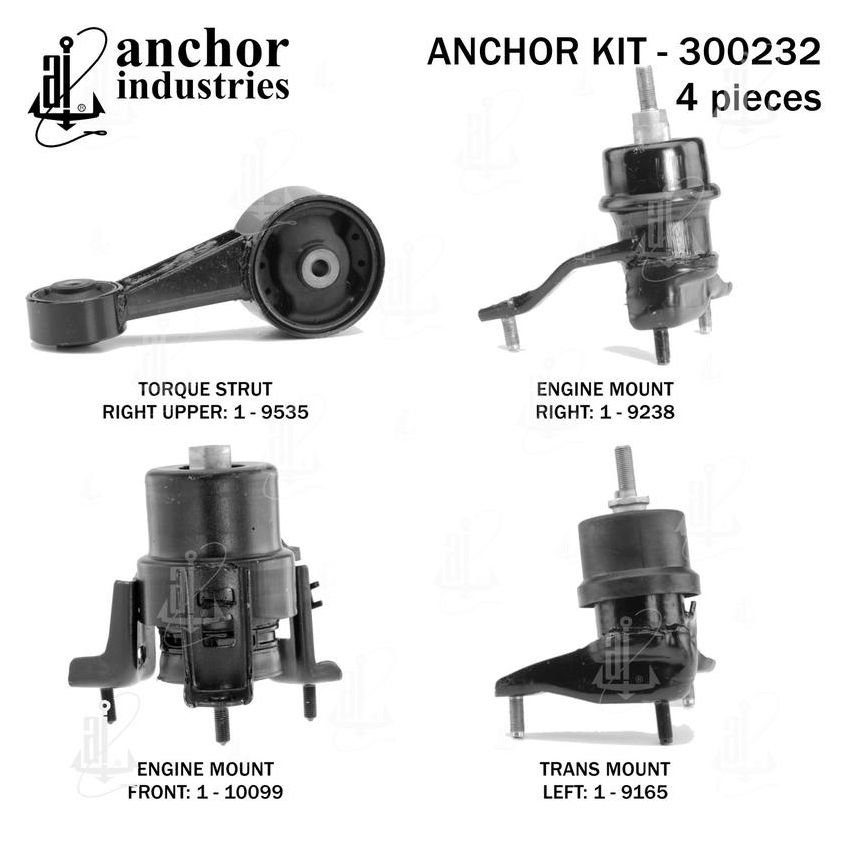 ANCHOR MOUNTS 300232 ENGINE MNT KIT