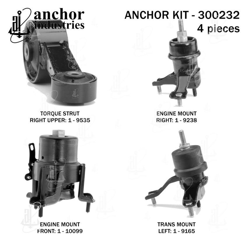 ANCHOR MOUNTS 300232 ENGINE MNT KIT