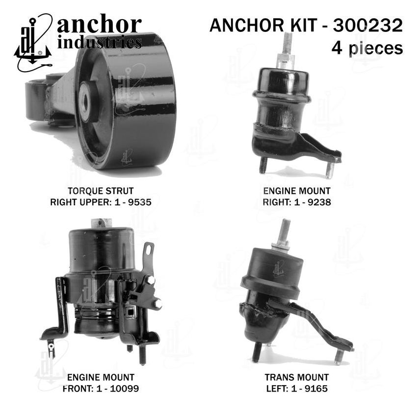 ANCHOR MOUNTS 300232 ENGINE MNT KIT