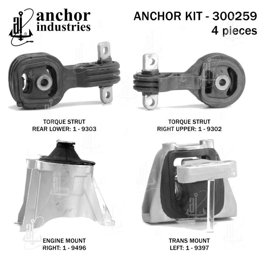 ANCHOR MOUNTS 300259 ENGINE MNT KIT
