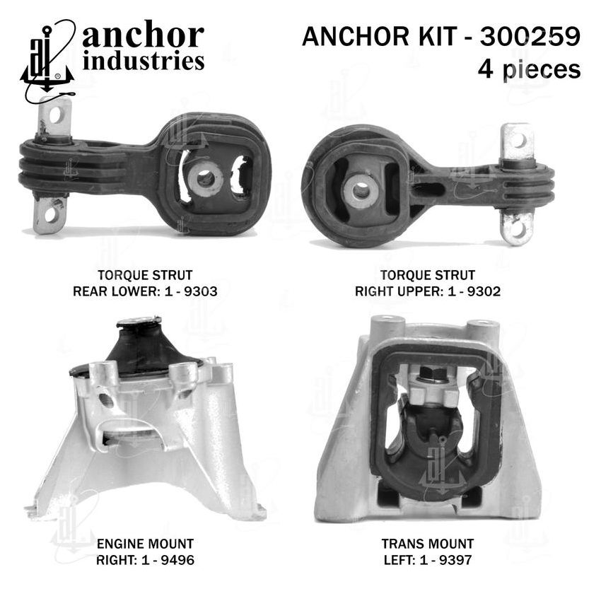 ANCHOR MOUNTS 300259 ENGINE MNT KIT