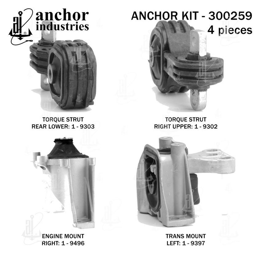 ANCHOR MOUNTS 300259 ENGINE MNT KIT