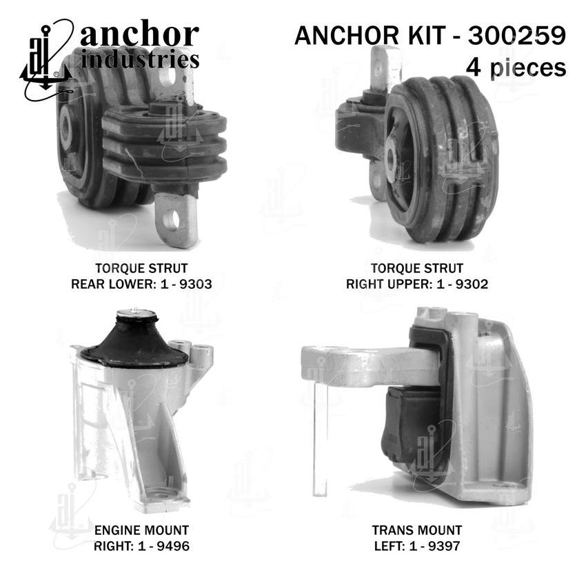 ANCHOR MOUNTS 300259 ENGINE MNT KIT