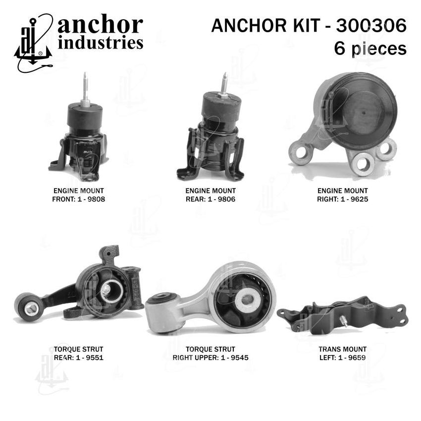 ANCHOR MOUNTS 300306 ENGINE MNT KIT