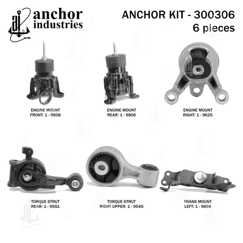 ANCHOR MOUNTS 300306 ENGINE MNT KIT