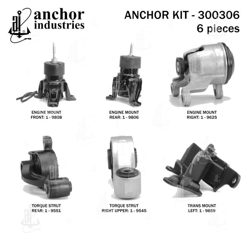 ANCHOR MOUNTS 300306 ENGINE MNT KIT
