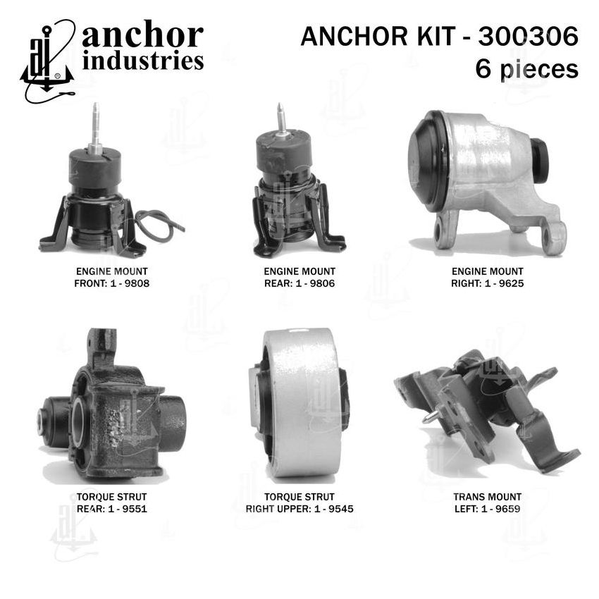 ANCHOR MOUNTS 300306 ENGINE MNT KIT