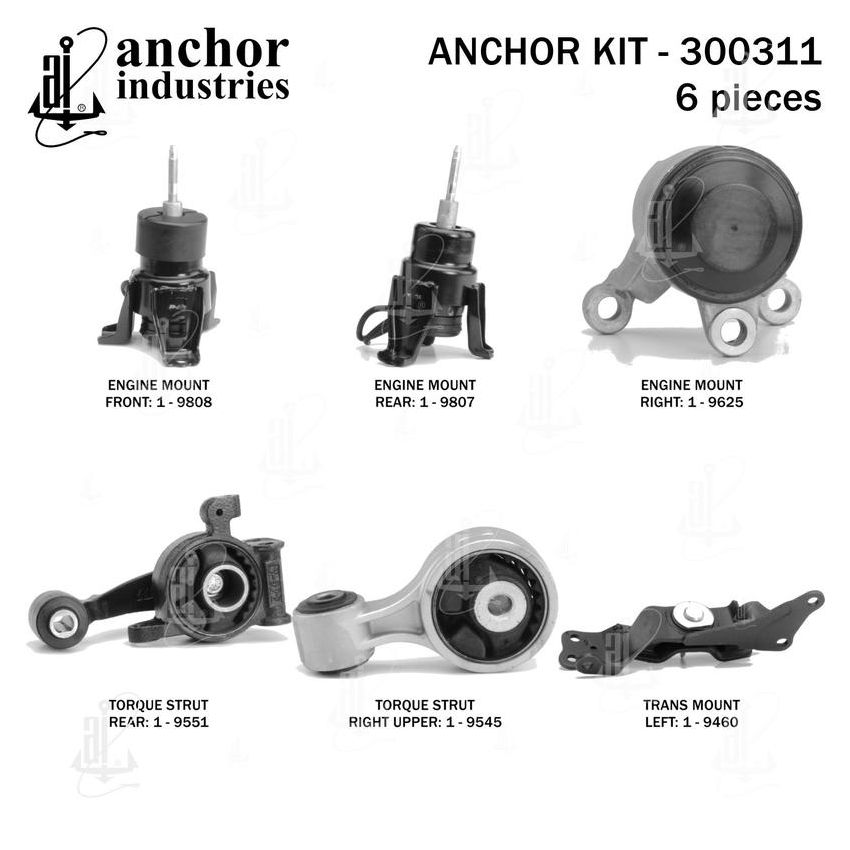 ANCHOR MOUNTS 300311 ENGINE MNT KIT