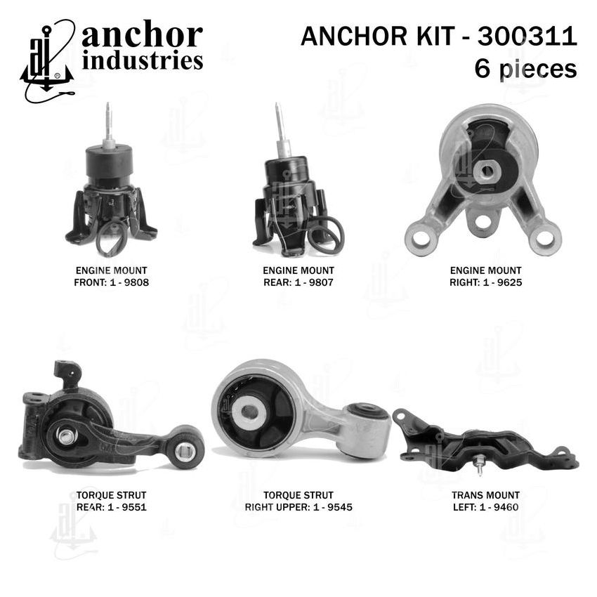 ANCHOR MOUNTS 300311 ENGINE MNT KIT