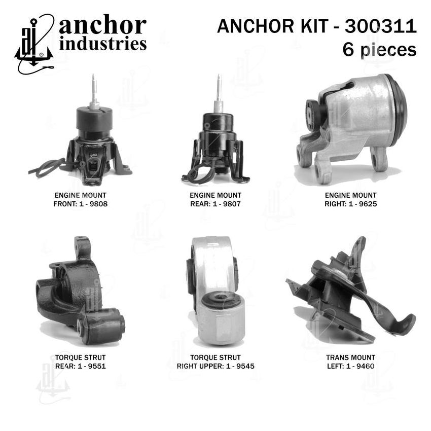 ANCHOR MOUNTS 300311 ENGINE MNT KIT