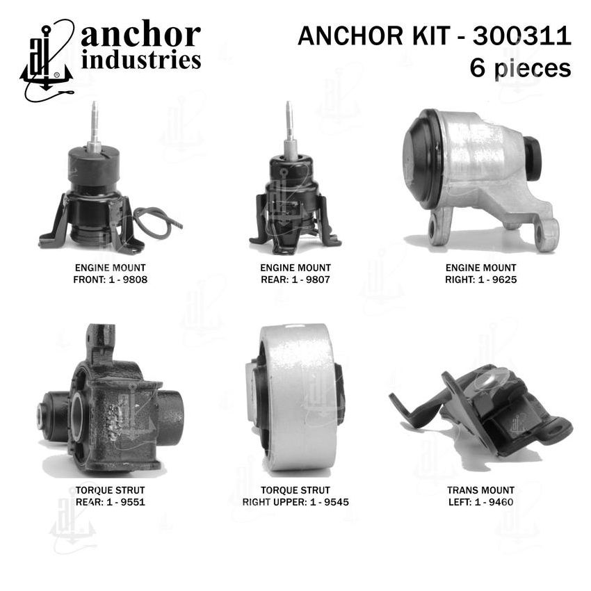 ANCHOR MOUNTS 300311 ENGINE MNT KIT
