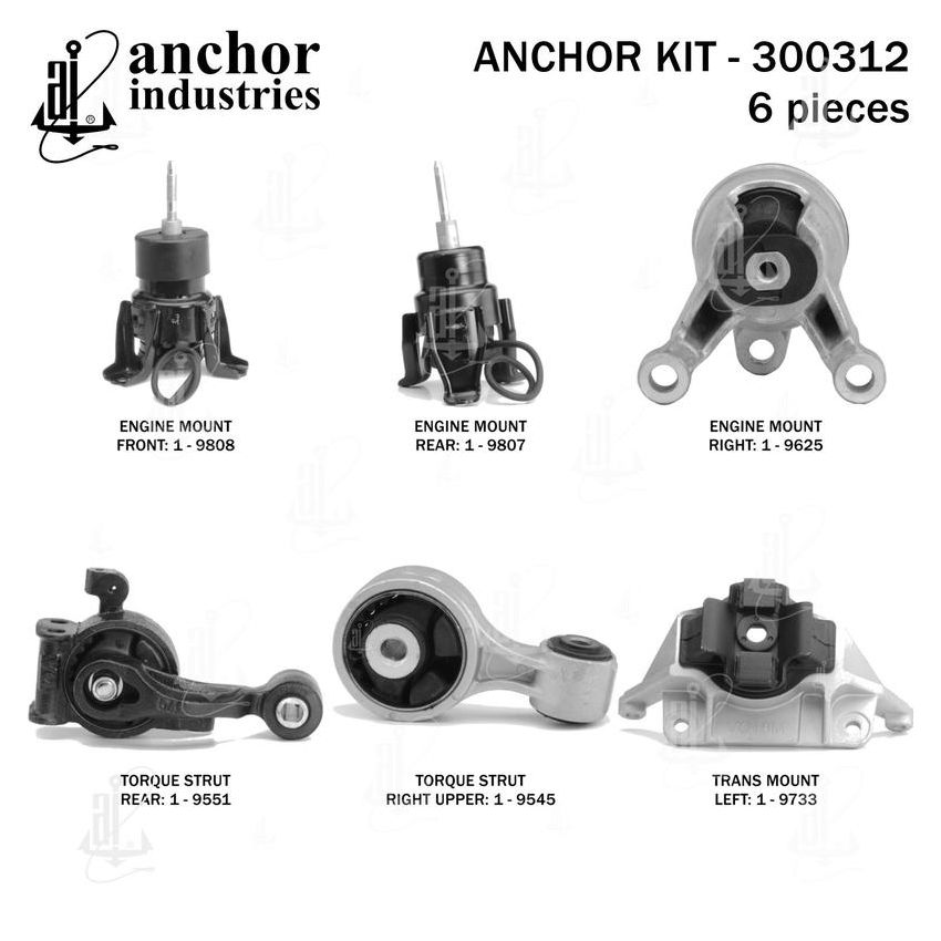 ANCHOR MOUNTS 300312 ENGINE MNT KIT