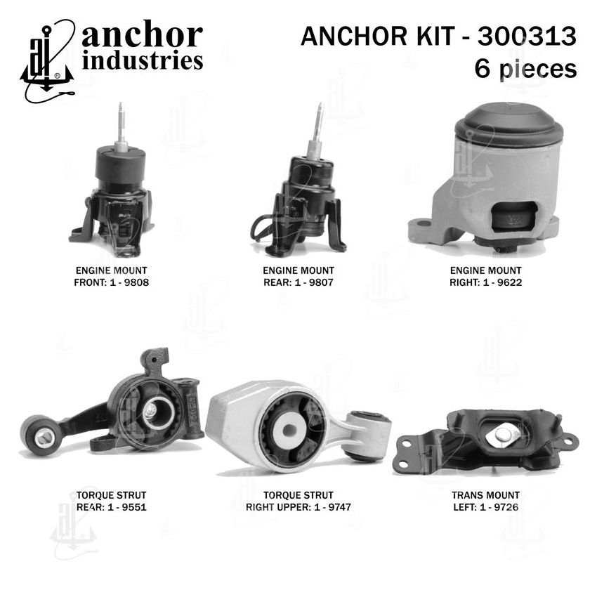 ANCHOR MOUNTS 300313 ENGINE MNT KIT