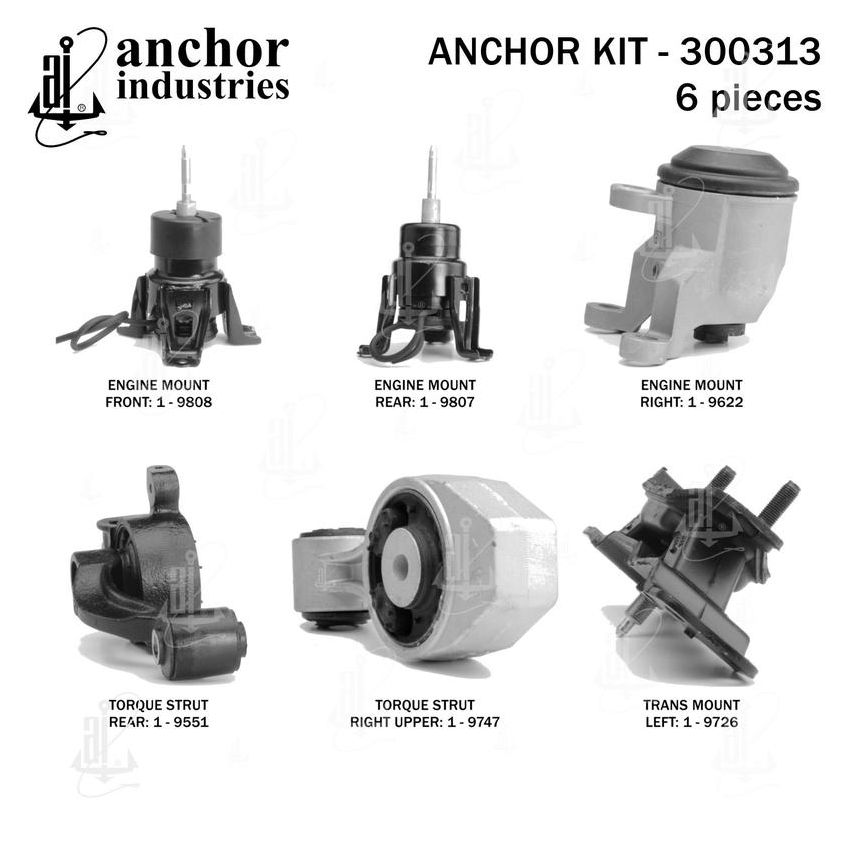 ANCHOR MOUNTS 300313 ENGINE MNT KIT
