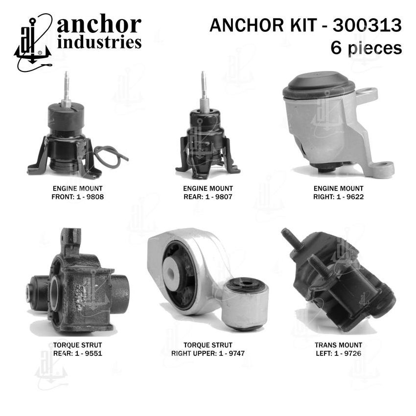 ANCHOR MOUNTS 300313 ENGINE MNT KIT
