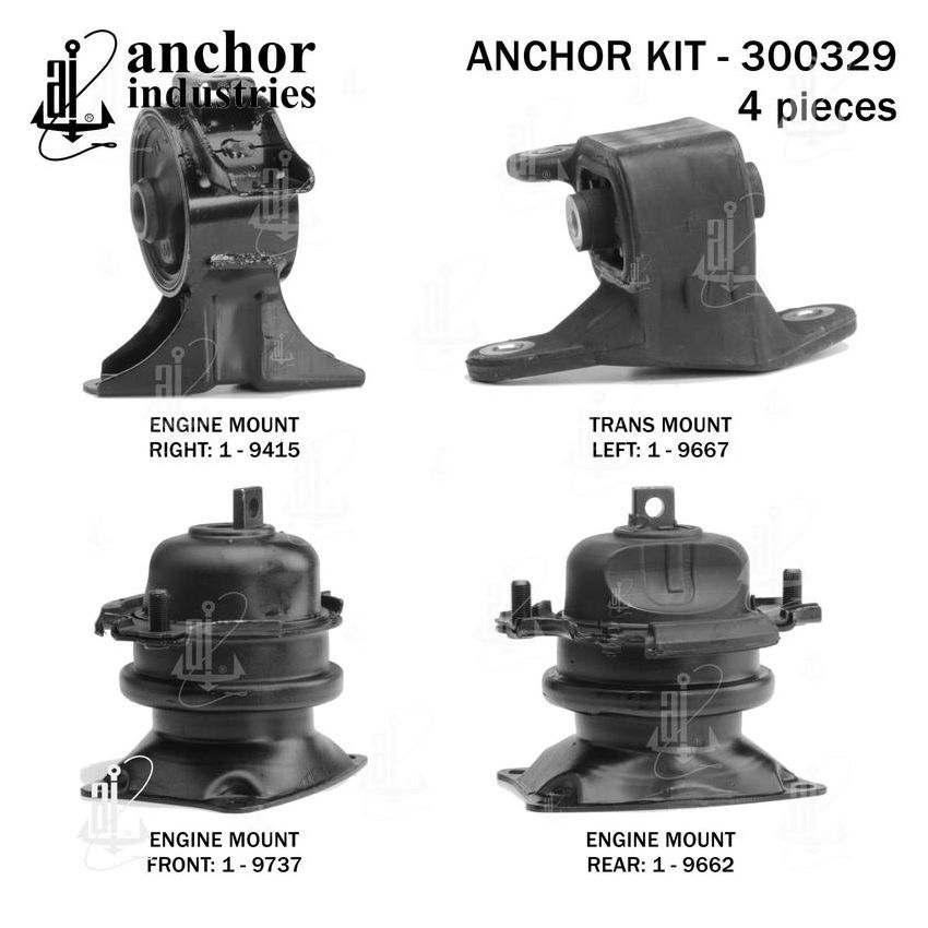 ANCHOR MOUNTS 300329 ENGINE MNT KIT