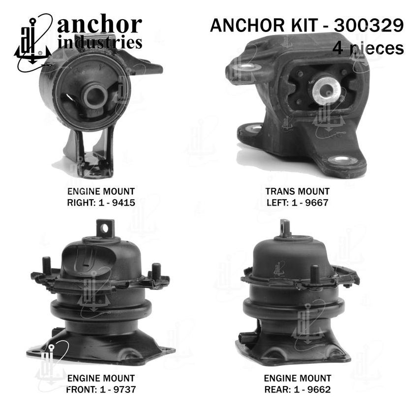 ANCHOR MOUNTS 300329 ENGINE MNT KIT