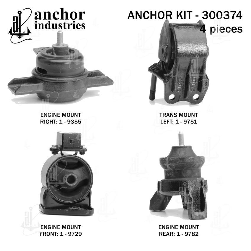 ANCHOR MOUNTS 300374 ENGINE MNT KIT