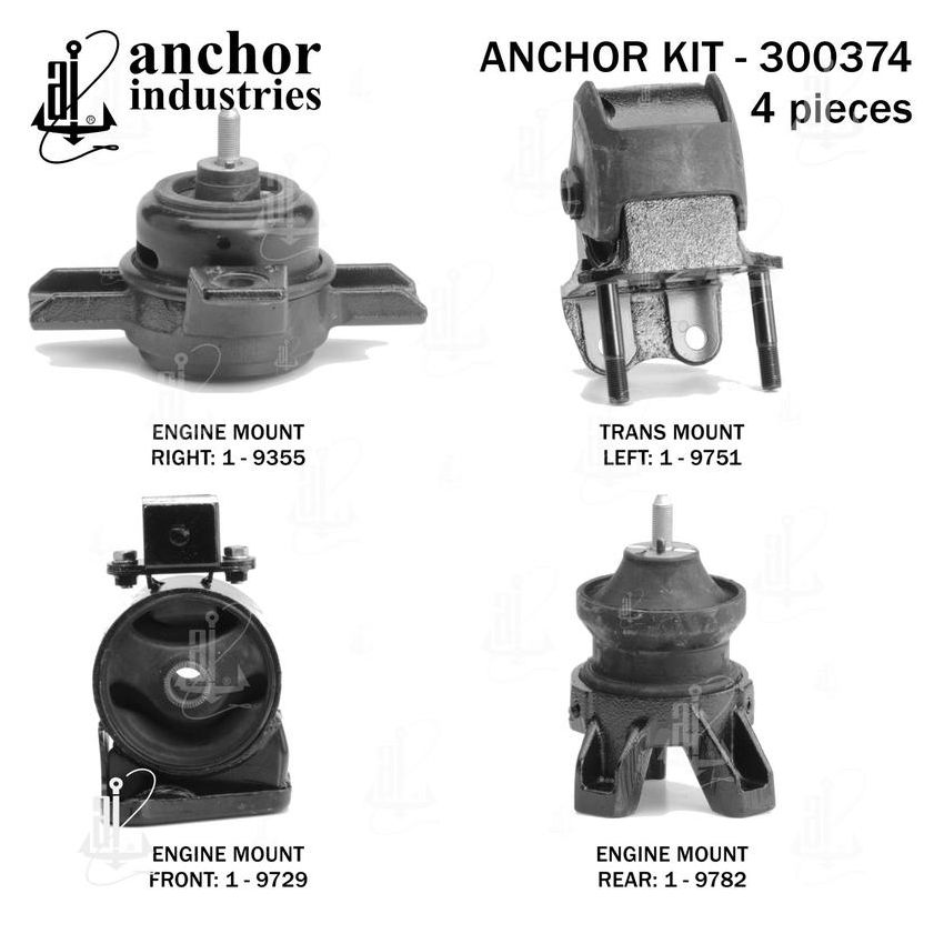 ANCHOR MOUNTS 300374 ENGINE MNT KIT