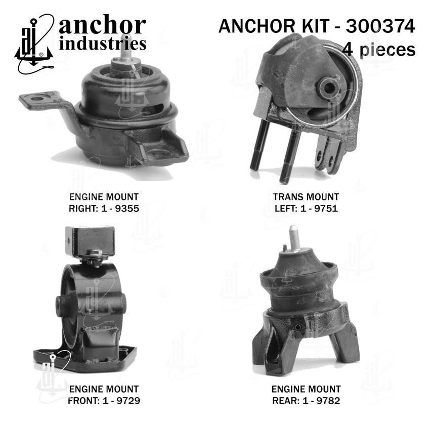 ANCHOR MOUNTS 300374 ENGINE MNT KIT