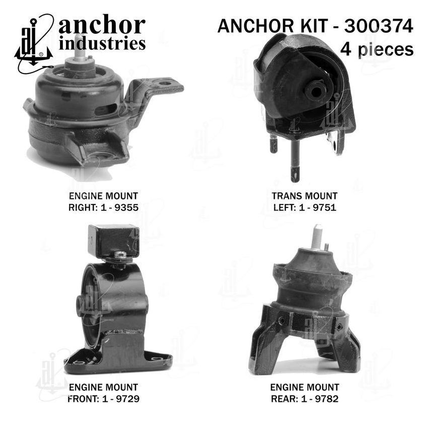 ANCHOR MOUNTS 300374 ENGINE MNT KIT