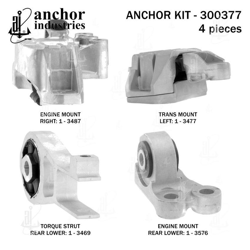 ANCHOR MOUNTS 300377 ENGINE MNT KIT