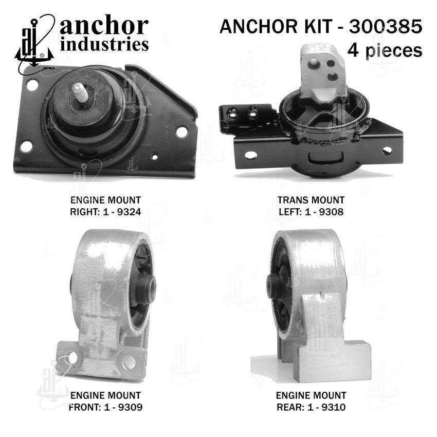 ANCHOR MOUNTS 300385 ENGINE MNT KIT