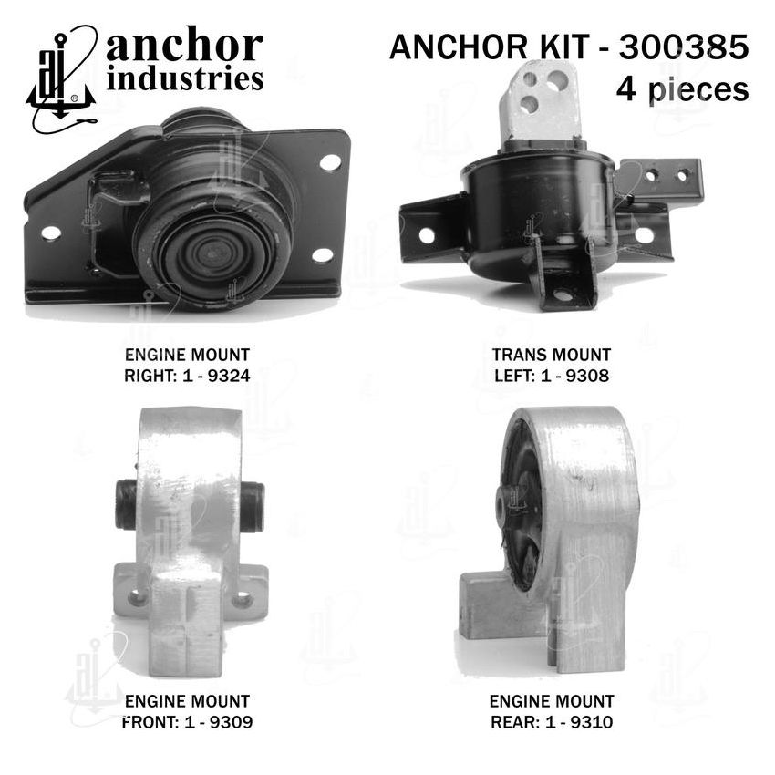 ANCHOR MOUNTS 300385 ENGINE MNT KIT
