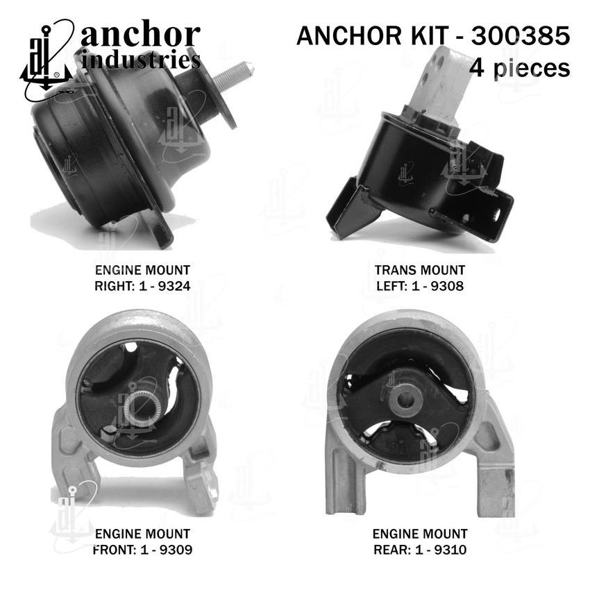 ANCHOR MOUNTS 300385 ENGINE MNT KIT