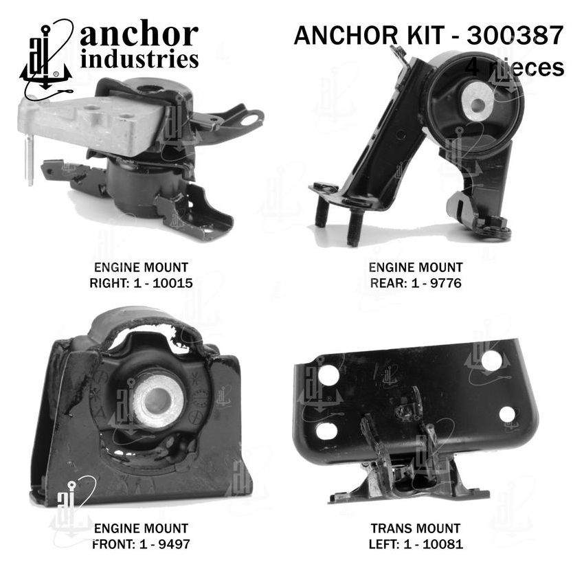 ANCHOR MOUNTS 300387 ENGINE MNT KIT